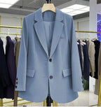 2024 New Red Suit Coat Women's Korean Style Loose Single Breasted Blazers Office Female Temperament Blazers Jacket Outwear Tops