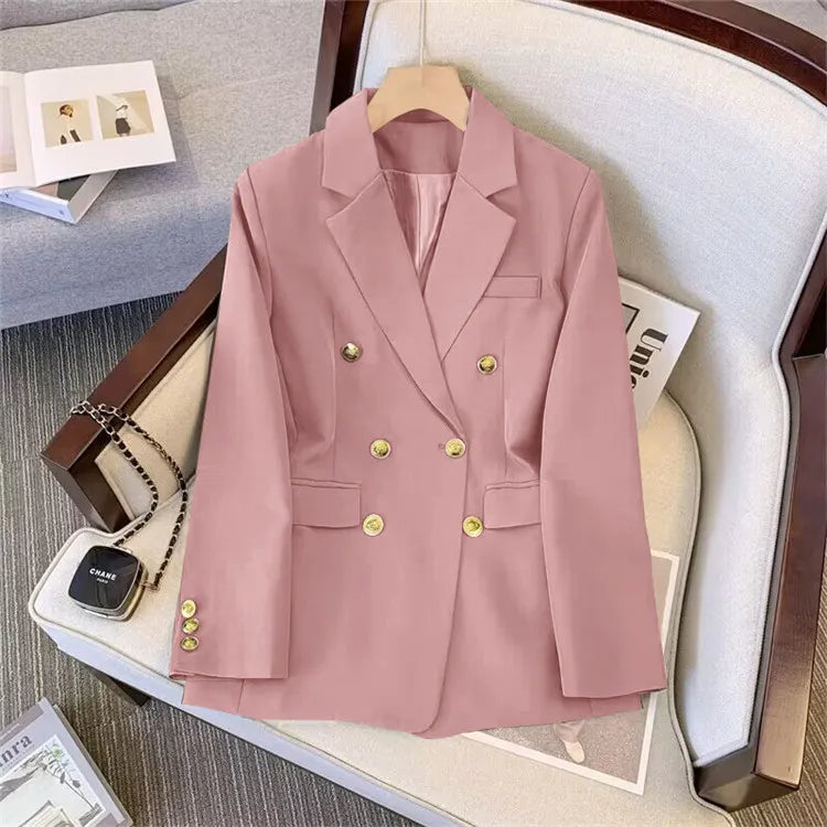 Office Lady Slim Blazer for Women, Long Sleeve Coats, Black Jackets, Casual Outerwear, Fall, Winter Fashion, 2023