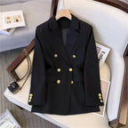 Office Lady Slim Blazer for Women, Long Sleeve Coats, Black Jackets, Casual Outerwear, Fall, Winter Fashion, 2023