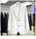 2024 New Red Suit Coat Women's Korean Style Loose Single Breasted Blazers Office Female Temperament Blazers Jacket Outwear Tops