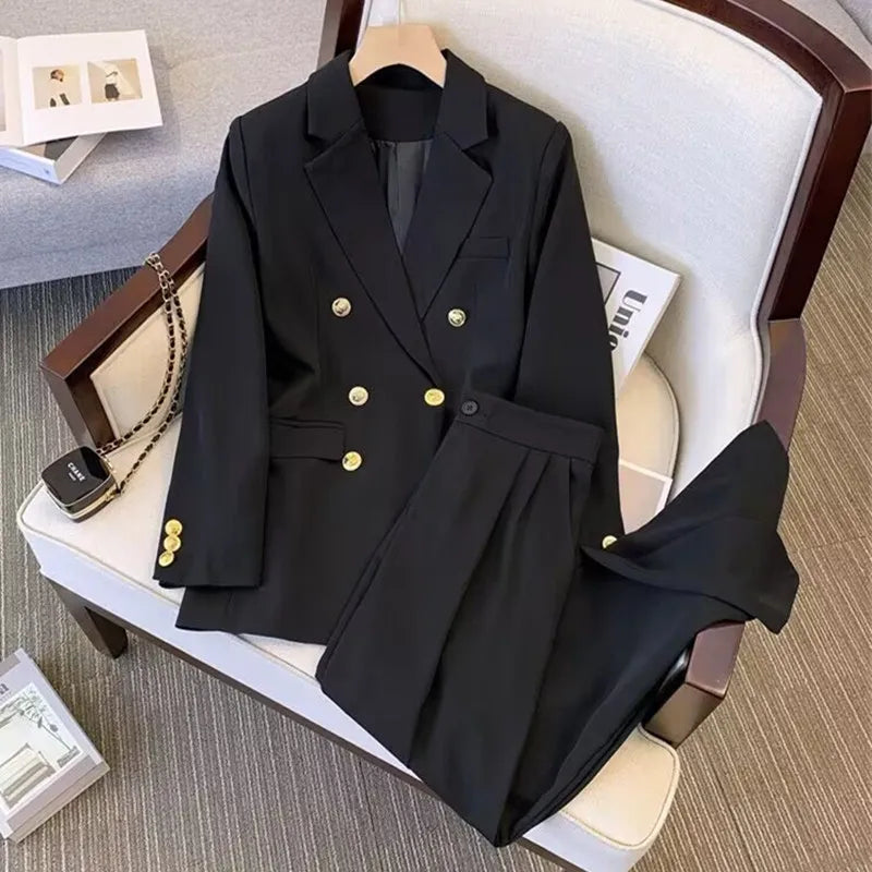 Office Lady Slim Blazer for Women, Long Sleeve Coats, Black Jackets, Casual Outerwear, Fall, Winter Fashion, 2023