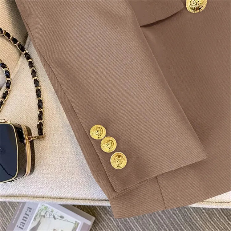 Office Lady Slim Blazer for Women, Long Sleeve Coats, Black Jackets, Casual Outerwear, Fall, Winter Fashion, 2023