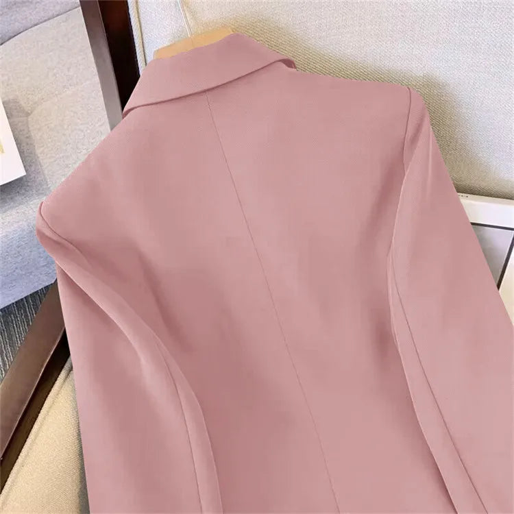 Office Lady Slim Blazer for Women, Long Sleeve Coats, Black Jackets, Casual Outerwear, Fall, Winter Fashion, 2023